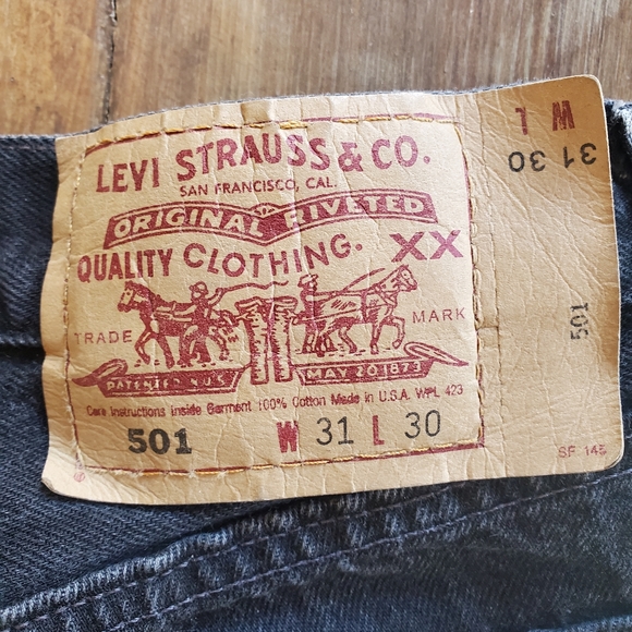 VINTAGE Levi's 501 Button Fly Jeans - Picture 11 of 15
